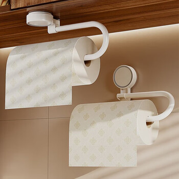 Home katei story japanese kitchen paper towel holder without punching paper towel hanging rack kitchen paper storage rack roll paper holder wall-mounted storage rack vacuum suction cup paper roll holder 1 piece