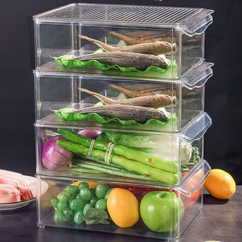 Qinkai dumpling box frozen dumplings multi-layer home kitchen refrigerator dumplings chaos quick-frozen dumpling storage box food storage box 2 high 2 short covered dumpling maker + dumpling plate