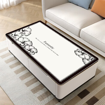 He jiagong modern simple coffee table tablecloth waterproof, oil-proof, anti-scalding, no-wash table mat rectangular household tea pb052-joyful 50*120cm