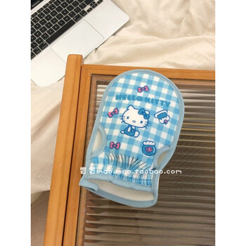 Shantou lincun blue ktty cute rub bath and mud artifact women's special bath does not hurt the skin bath bath grid ktty_scrub bath