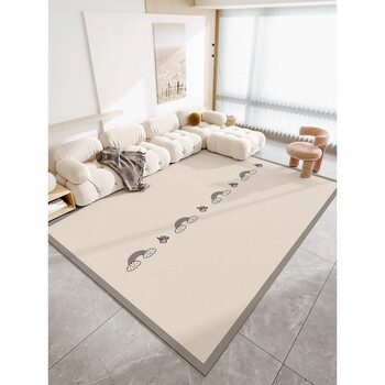 Fantasy living room carpet, bedside sofa, cartoon cute leather, wipeable, washable, stain-resistant, waterproof, bedroom floor mat, large, colorful, 80x160cm, upgraded and thickened, easy to take care of