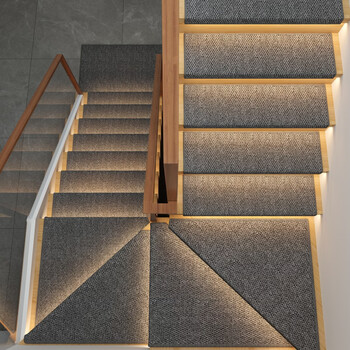 Fantasy imitation sisal self-adhesive stair carpet step mat home non-slip silent full-cover internet celebrity cat scratching stair carpet custom gray square 26x65cm plus 4cm hemming