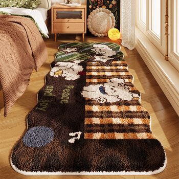 Fantasy american retro bedside blanket bedroom cartoon plush carpet living room home non-slip foot mat thickened children's room mat huamao dreamweaver silicone cashmere 120x160 zero formaldehyde