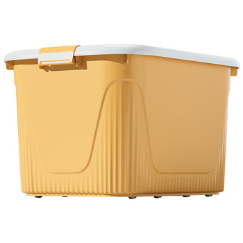 Sanqihu storage box home extra large thick plastic clothes storage box clothing organizing box storage 50 thick large pulleys 43*31.5*26 storage of books and toys lime green roman columns strong load-bearing-large pulleys recommended to buy three