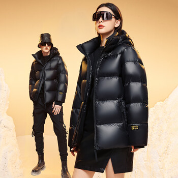 Flying in the snow cold-proof series autumn and winter new down jackets for men and women, hooded warm and cold-resistant casual couple jackets