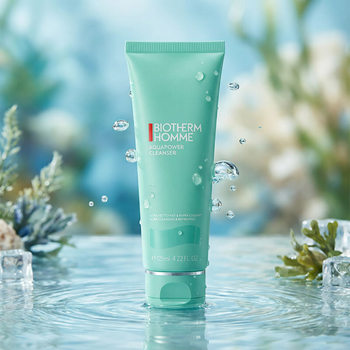 Biotherm men's hydro powered cleanser 125ml refreshing, cleansing, mild oil-removing facial cleanser