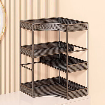 Fantasy cosmetics storage box desktop storage rack dressing table multi-layer skin care product storage rack bathroom washstand shelf white four-layer large-capacity corner rack