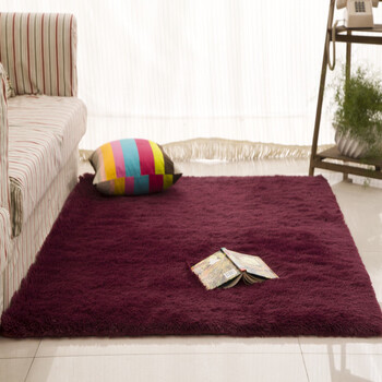 Sanqi hufeng white living room carpet, tianjin-made mechanical blended floor mat, bedroom full bedside blanket, customizable size, burgundy, custom size