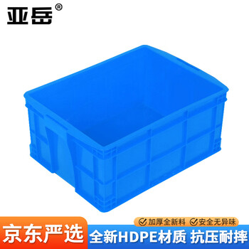 Yayue plastic turnover box thickened logistics box industrial storage and sorting box transfer plastic basket rectangular material box outer diameter 520*380*230mm blue