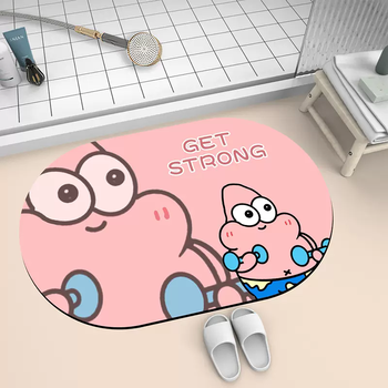 Yusen yipaidaxing bathroom diatom mud absorbent non-slip mat bathroom door mat cartoon quick-drying foot pad toilet g58 (19) 40x60cm