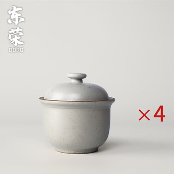 Tuojin japanese-style coarse pottery stew pot, soup pot, household food supplement bowl, ceramic small stew pot, bird's nest water-proof stew tile, ordinary style, ordinary style stew pot, four packs