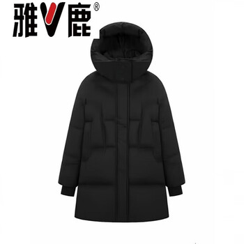 Yalu goose down down jacket women 2026 winter new high quality young medium long outdoor jacket thick small man black medium long style 81-83_ medium long style 81-83 s _ wear under 100 pounds high-end western style small man down jacket