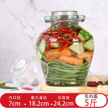 Tuojin imported quality thickened glass pickle jar from germany, lead-free sealed pickle jar, household chinese-style glass jar, water capacity 5 catties, thickened glass pickle jar