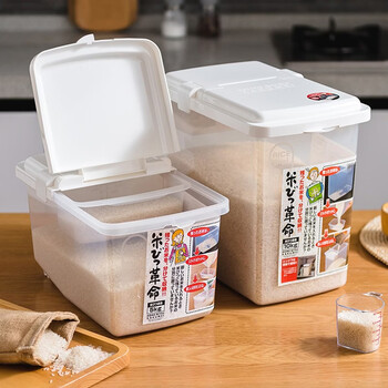 Home story (katei story) japan imported rice bucket rice storage box kitchen insect-proof flour bucket moisture-proof rice tank grain storage food grade 5kg