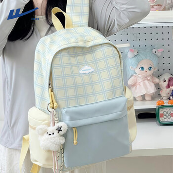 Pull-back schoolbags for women with good looks, junior high school students' schoolbags 2026 new high school students' backpacks, large-capacity lightweight backpacks, yellow