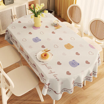 Fantasy style oval tablecloth rectangular foldable round table cover dining table coffee table ugly tablecloth gummy bear velvet 160x160cm square tablecloth