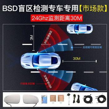 Aoyanlai is suitable for the new bmw x134567 series original factory parallel auxiliary blind spot monitoring bsd blind spot lane change modification market model 24g-detection distance 30 meters nationwide package installation
