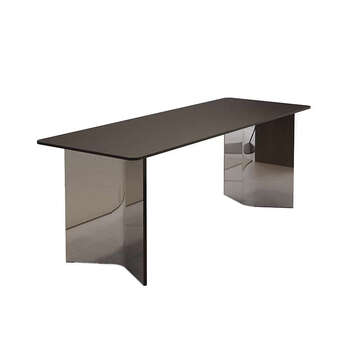 Yusenyi computer desk desktop home study desk desk workbench writing table pure black slate + black transparent acrylic 180x80x75cm