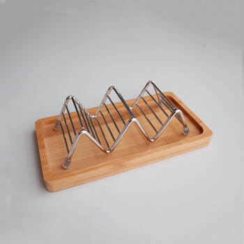 Fantasy creative top taco crispbread japanese and western food tableware personalized sushi snack plate taco rack stainless steel 2+3 grid set meal four