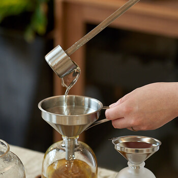 Siyue stainless steel filter funnel household grade kitchen wine small diameter food ladle wine beater wine grape funnel - diameter 11cm 304 stainless steel_鎹 304 filter