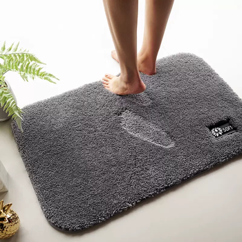 Yusenyi thickened floor mat door mat entrance bathroom absorbent carpet bathroom door bedroom home foot mat bathroom non-slip mat soft dark gray 1 piece customized