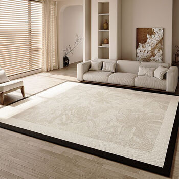 Fantasy belgian velvet cream style carpet living room nordic advanced light luxury minimalist light luxury blended thick bedroom blanket warm color 1389 zhilan 140x200cm safe and no odor