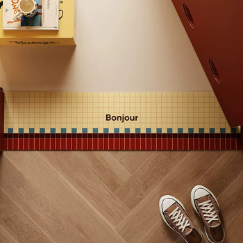 Yusenyi bauhaus stone door floor mat bathroom threshold narrow super bathroom long non-slip water-absorbent foot mat happy orange 15cmx60cm (threshold applicable)