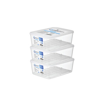 Sp sauce box for storing steamed buns and steamed buns, special storage box for refrigerator and freezer, large capacity, dumpling-level sealing, 6 layers, 5.5 liters - 3 pieces, silver ion antibacterial sealing, no odor