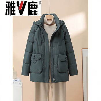 Yalu 2026 new mom down jacket autumn and winter loose top middle-aged and elderly women's granny winter jacket burgundy green 12xl (200) 116a