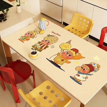 Zichen environmentally friendly and odorless silicone table mat waterproof and oil-proof no-wash tablecloth light luxury high-end coffee table desktop protection mat awesome you 90*180cm