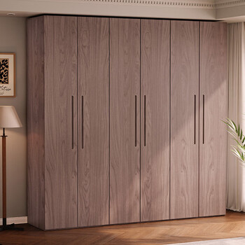 Zhenxiangjia all solid wood wardrobe custom wardrobe home bedroom wardrobe fas grade oak one door to top wardrobe oak 1.6 meters four door wardrobe 2.4 meters high