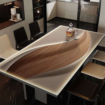 Yusenyi 2025 new style table mat, waterproof and oil-proof, no-wash tablecloth, high-end, anti-scalding, high temperature resistance, heat-insulating table mat, twilight dgj table mat, 75cmx120cm gold thickness