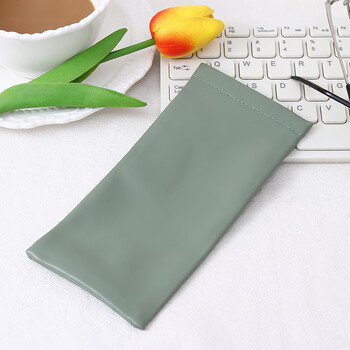Fantasy glasses storage bag anti-pressure portable sunglasses sunglasses automatic closing shrapnel storage box eye storage bag women's upgraded olive green fine suede