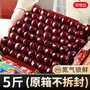 Jingdida chile imported cherries 4j grade net weight 5 pounds single fruit 32mm new year's fruit direct shipping from the source