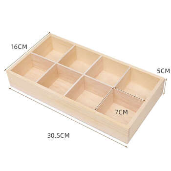 Fantasy storage box wooden large underwear and socks rack product storage rack 8 grids of logs