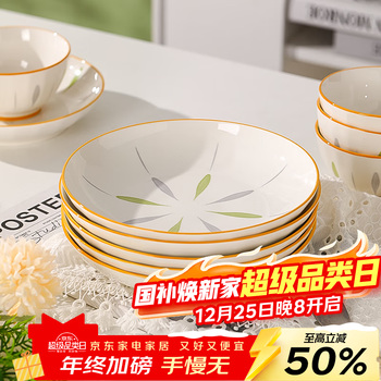 Lowe ceramic plate household dish plate 2025 new dinner plate underglaze color plate high-end fish plate japanese tableware fruit plate aoki 7-inch rice plate 4 pack no specifications