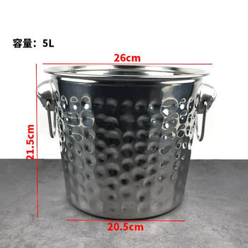 Yusenyi stainless steel ice bucket bar ktv special european champagne bucket commercial large tiger head beer red wine ice cube bucket large tiger head hammered champagne bucket 1l large tiger head hammered champagne bucket