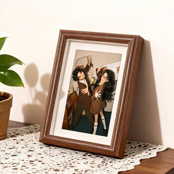 Jin longxing 7-inch photo frame table walnut color wooden photo frame wall photo photo frame photo frame wedding baby picture frame