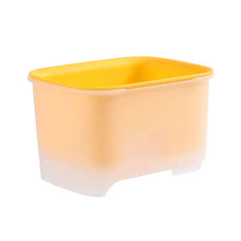Yusenyi kitchen sink garbage wash basket plastic sink rack leftovers residue filter translucent yellow double-layer design drainable