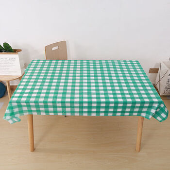 Fantasy lobster tablecloth round table printed dining table rectangular food stall barbecue supper shop tablecloth 1.2x1.8m green plaid extra thick 100 sheets