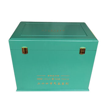 Fantasy twenty solar terms gift box wooden box 24 solar terms packaging box liquor wine box collection box gift box wine box spring series suitable for 500ml wine