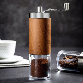 Tuojin german imported quality manual grinder coffee bean grinder household small grinder portable espresso coffee wood grain grinder