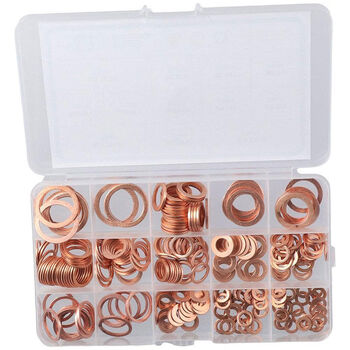 Beyzk 280 boxes of m5m20 copper flat washers, flat washers, meson screws, nuts and washers combination set 280 pcs
