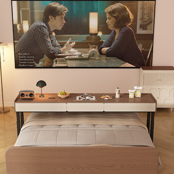 Tinymiya 2-meter lift table movable cross-bed computer table lazy bed table solid wood workbench office desk with drawer 1.7 meters丨with 1.5 meter bed-5-speed lift table legs 6-speed angle adjustment table board