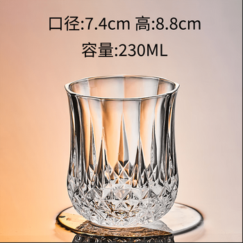 Chaosihui full box tempered glass beer mug commercial ktv bar special octagonal water cup anti-fall household small wine cup 2024 large 102 masonry cups 230ml 2025
