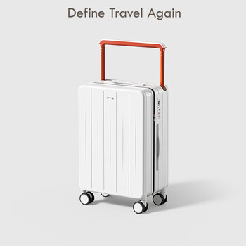 Dta wide trolley suitcase for women with large capacity new trolley case boarding case password suitcase for men pearl white 20 inches