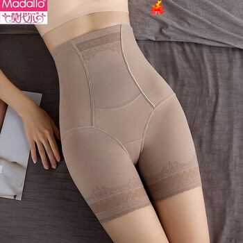 Modal tummy control butt lifting pants summer thin tummy tightening powerful high waist butt lifting postpartum shaping seamless safety underwear for women brown m 80-105 jin