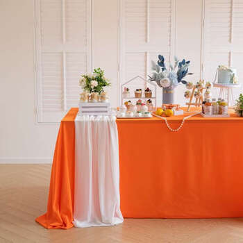 Yusenyi matcha green tablecloth dessert tablecloth coffee break tablecloth dessert tablecloth high-end tablecloth fuluoxi orange 160x220cm
