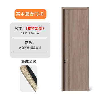 Solid wood door minimalist light luxury minimalist door bedroom white interior door custom set door soundproof paint-free room door solid wood composite door d type please contact customer service for details