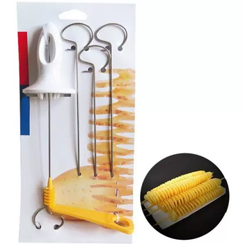 Yusenyi set manual cyclone potato slicing potato chip slicing rotating spiral household potato tower with steel potato chips potato tower slicing set